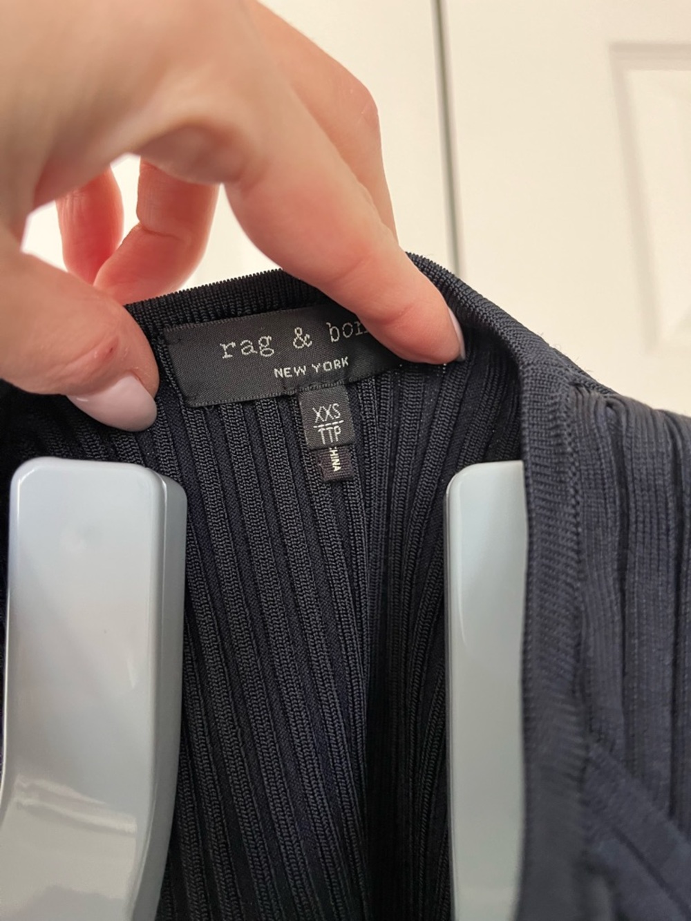 rag & bone Navy Ribbed Tank - Picture 4 of 4